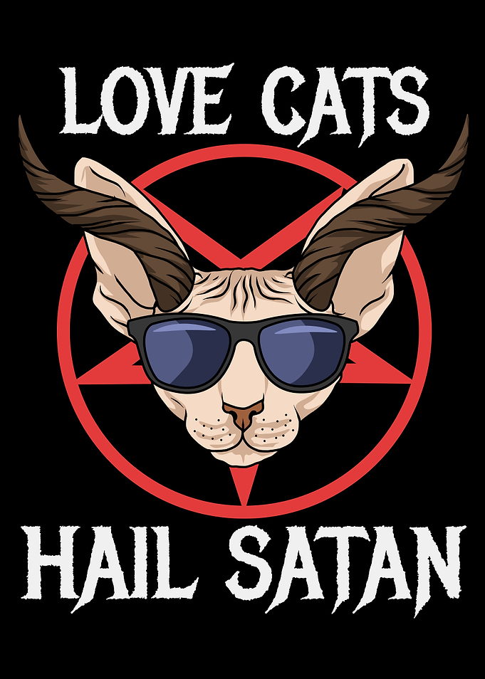 Satanic Cat Hail Satan