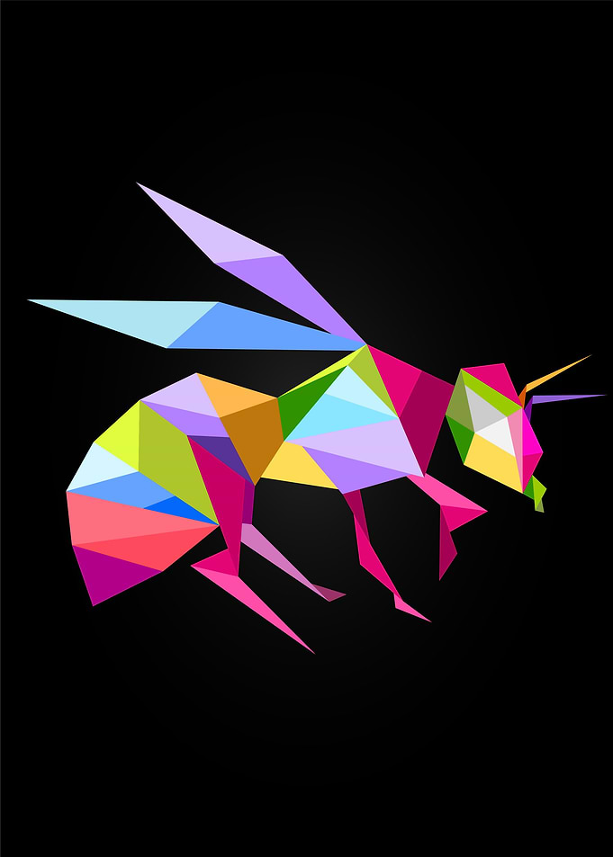 wpap bee colorful