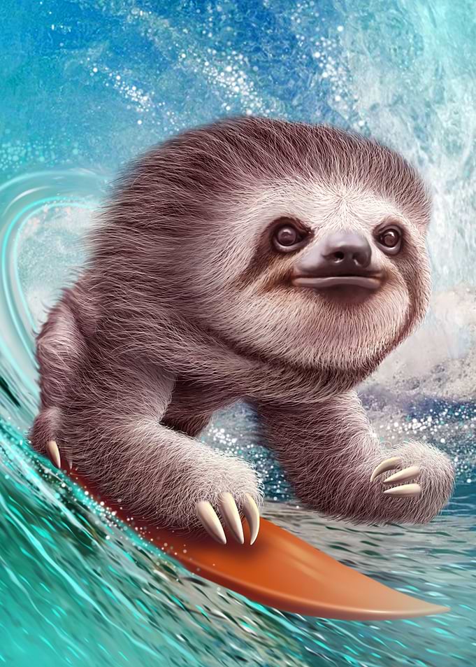 SLOTH SURFING