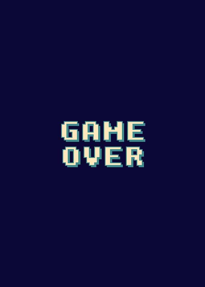 Game Over retro pixel font
