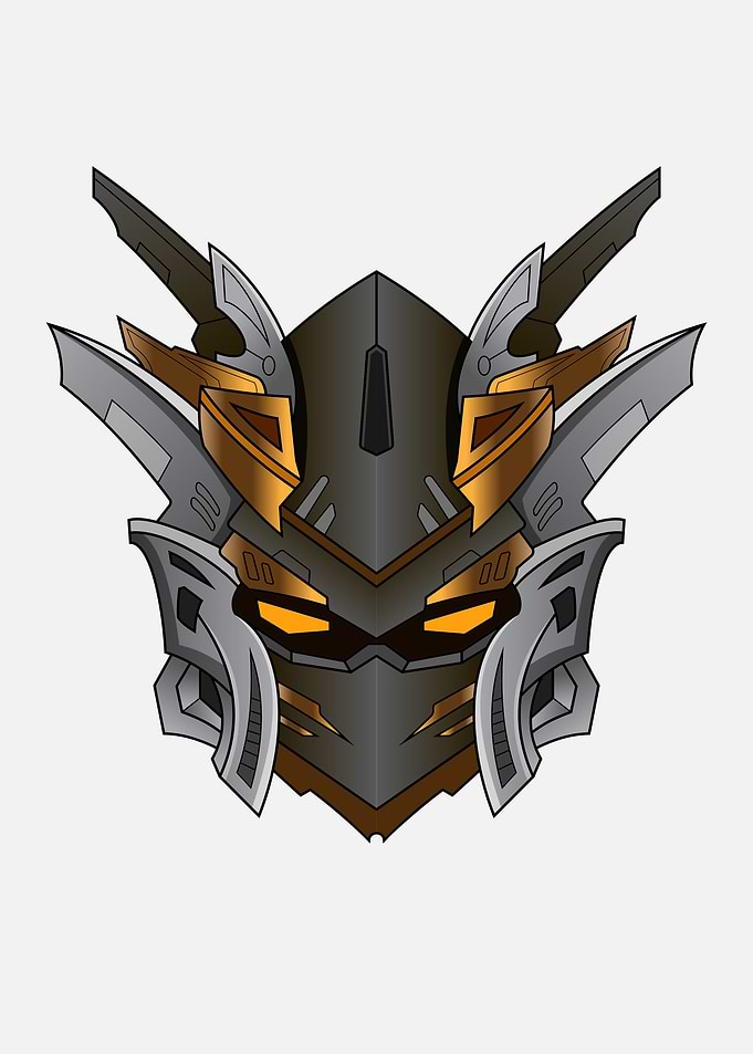 Head mecha robot warrior