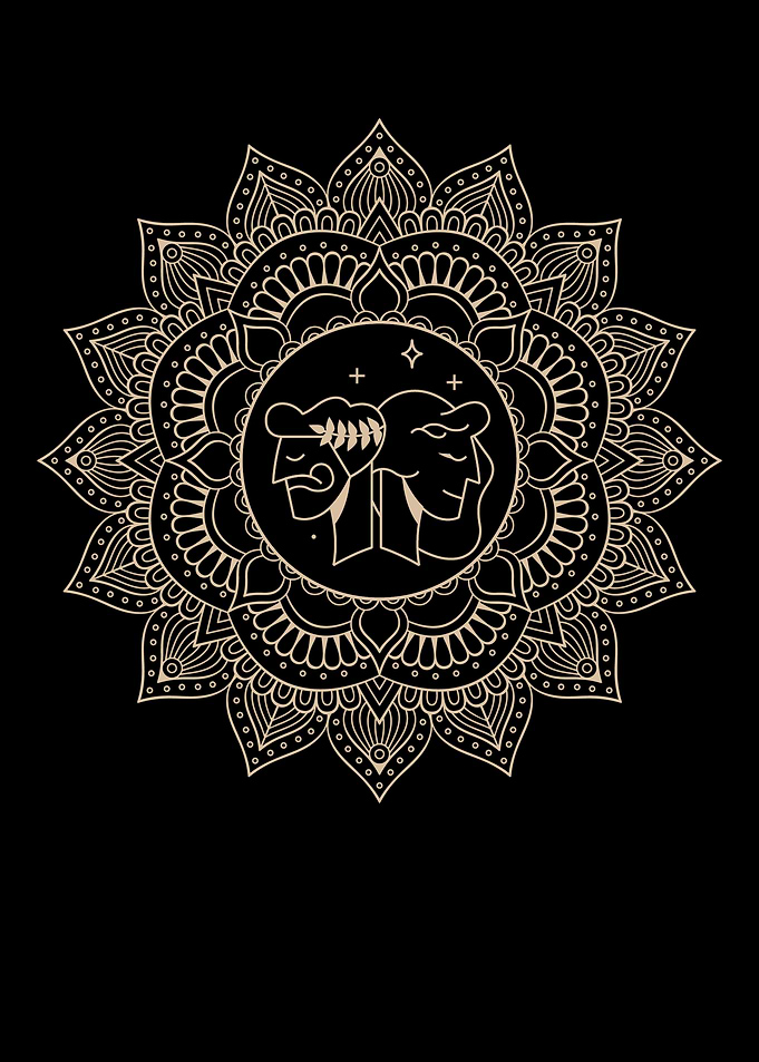 Gemini Zodiac Mandala