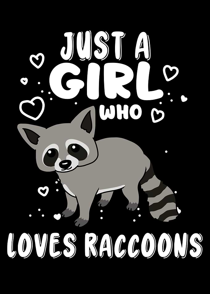 Raccoon Lover Girls Women