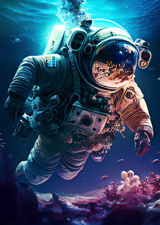 Astronaut Diving