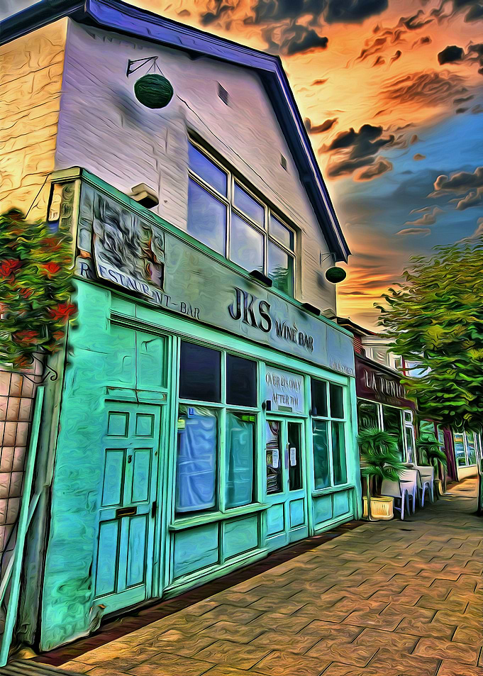 Antique wine bar, England