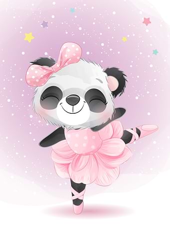 Cute Panda ballet