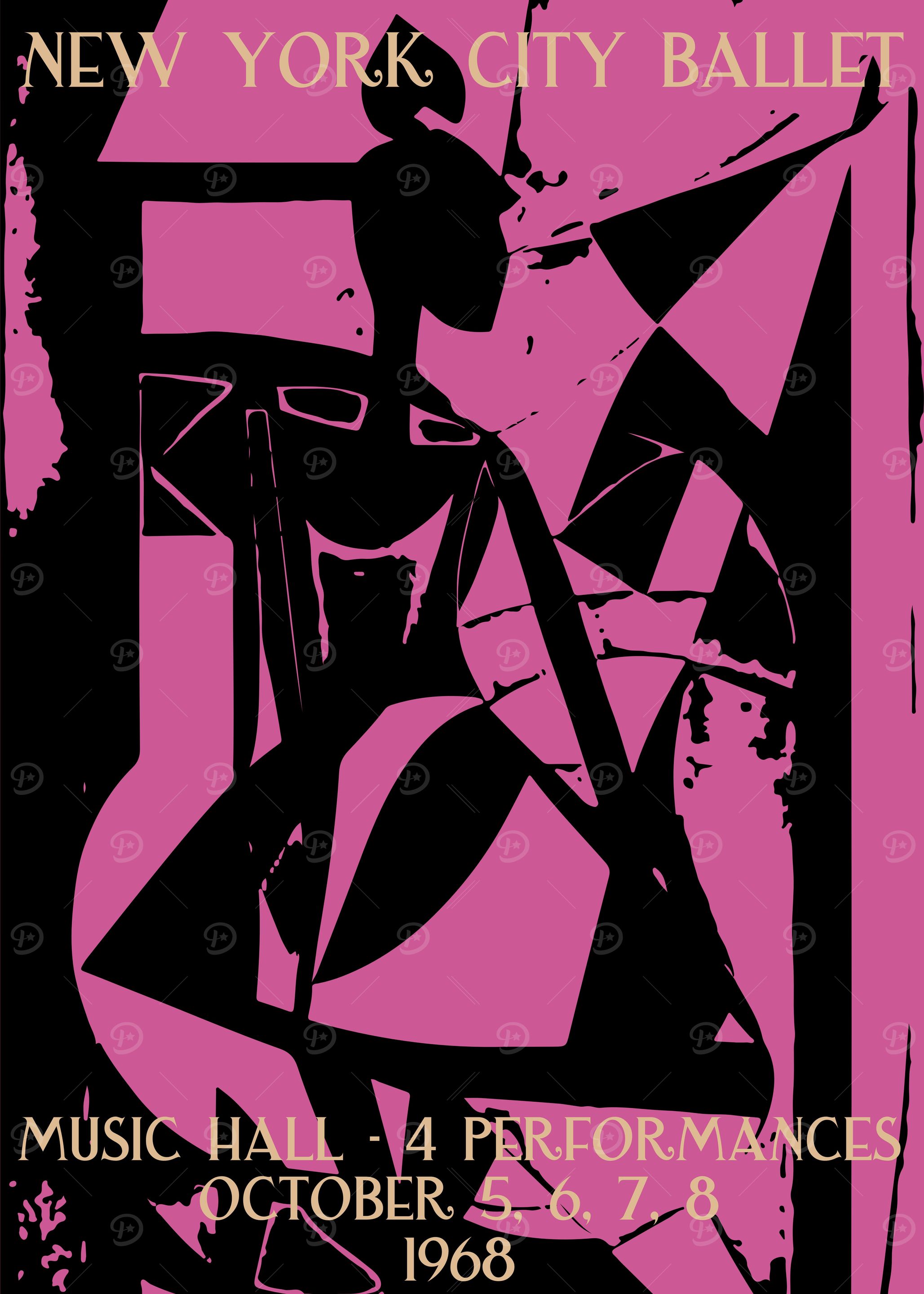 NYC Retro Ballet Poster