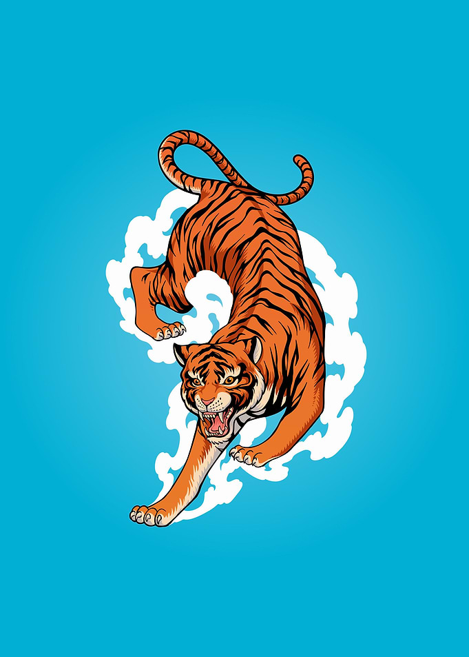 Japanese oriental tiger