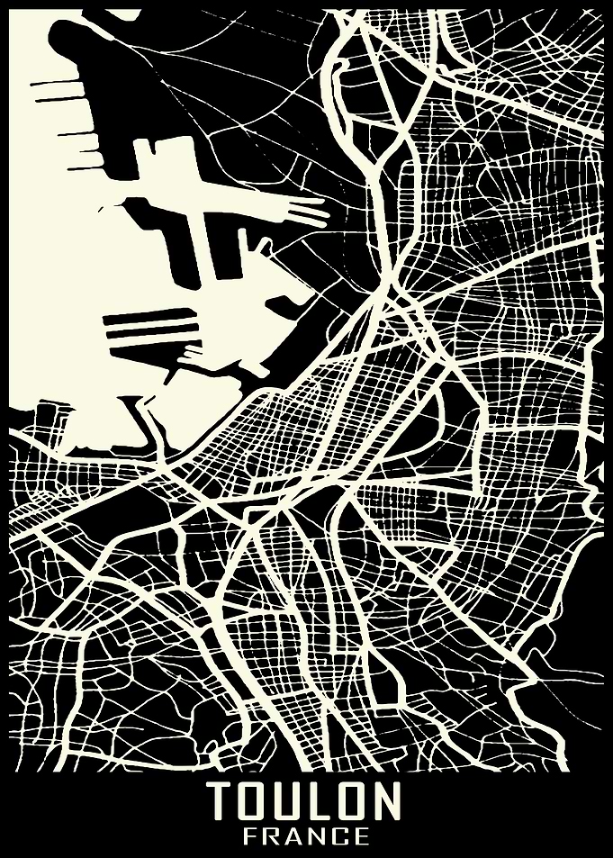 Toulon France City Map