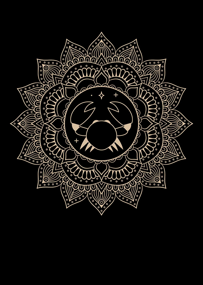 Cancer Zodiac Mandala