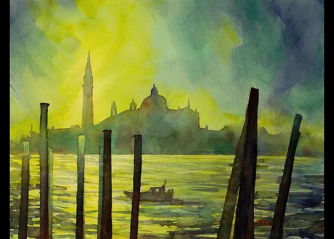 Gondola Boats Venice Italy