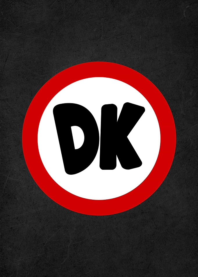 donke kong road sign