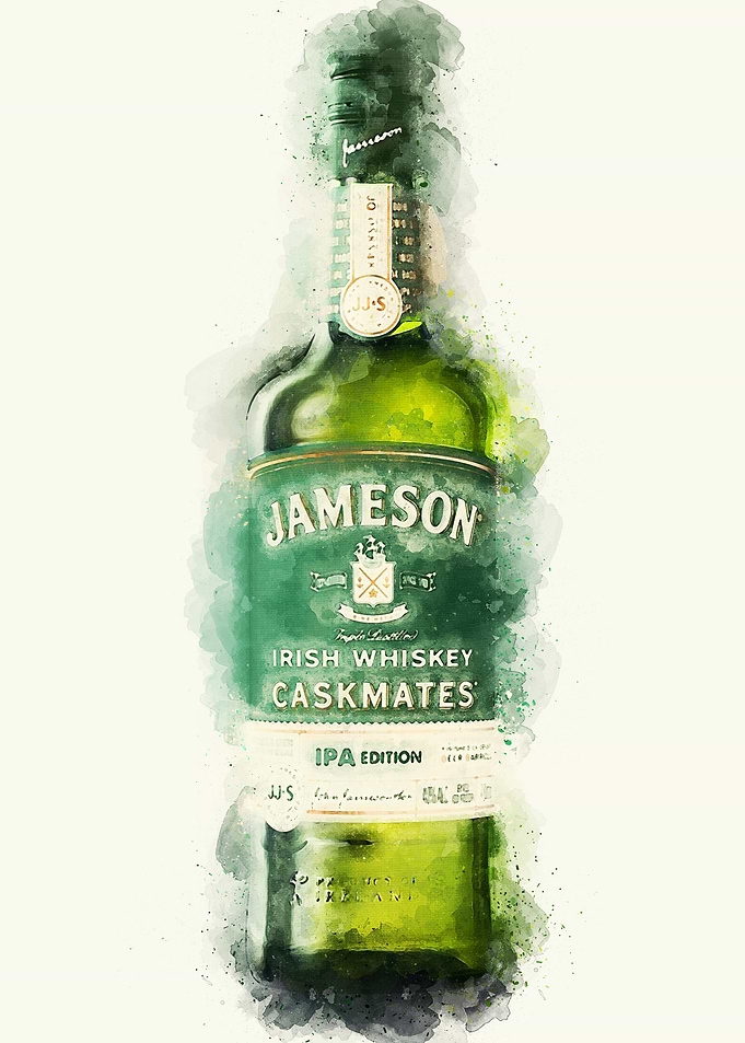 Vintage Whiskey Watercolor