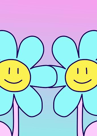 cute two flowers
