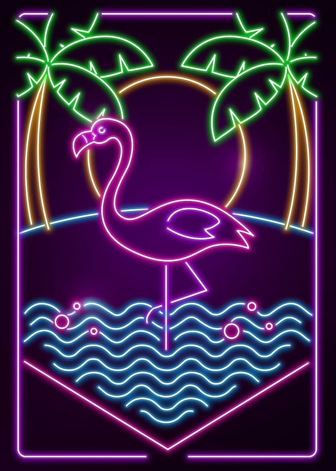 Neon Flamingo
