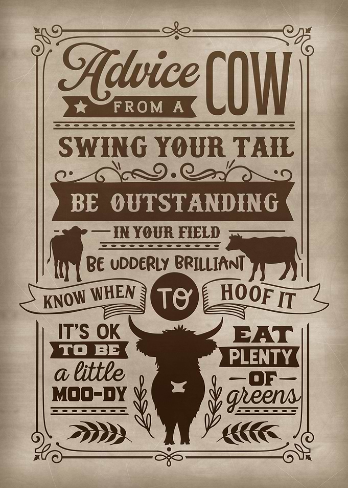 Advice from a cow