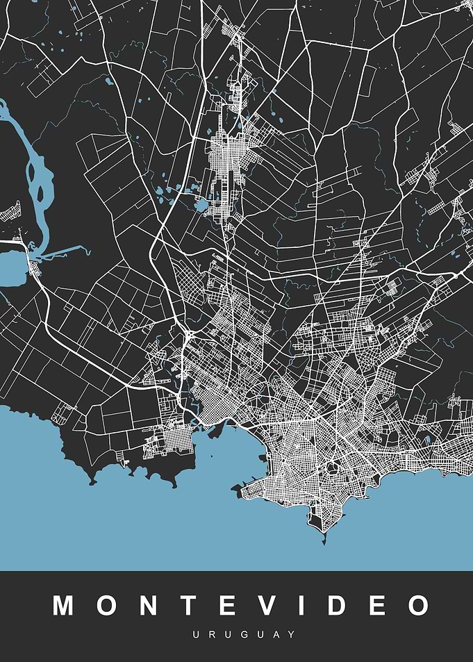 MONTEVIDEO Map URUGUAY