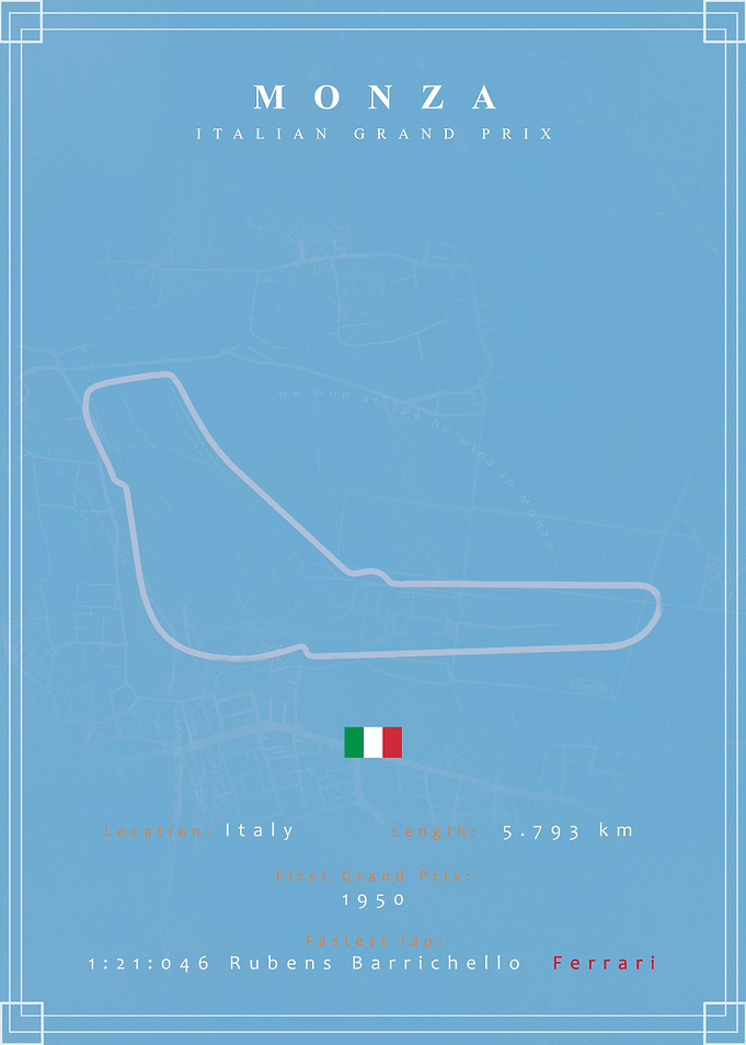 Monza Formula 1 Track