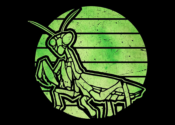 Retro Praying Mantis