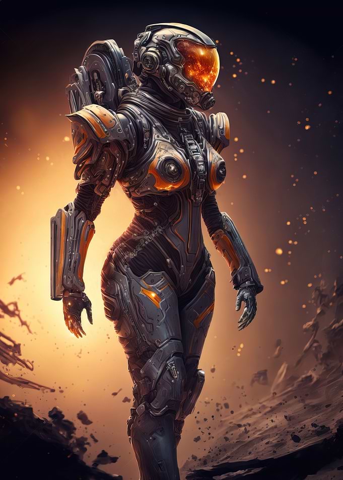 Mars Astronaut Cyborg
