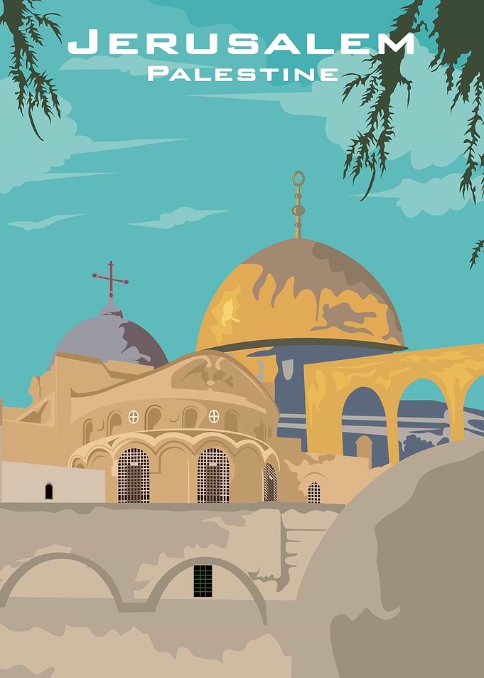 JERUSALEM PALESTINE POSTER