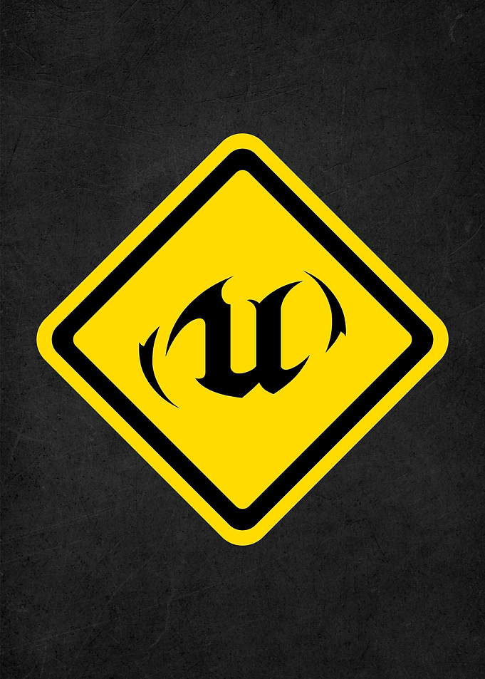 unreal engine road sign