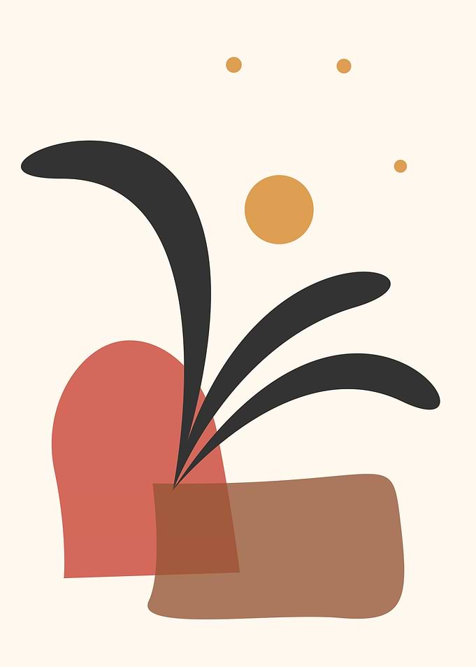 Bohemian modern leaves