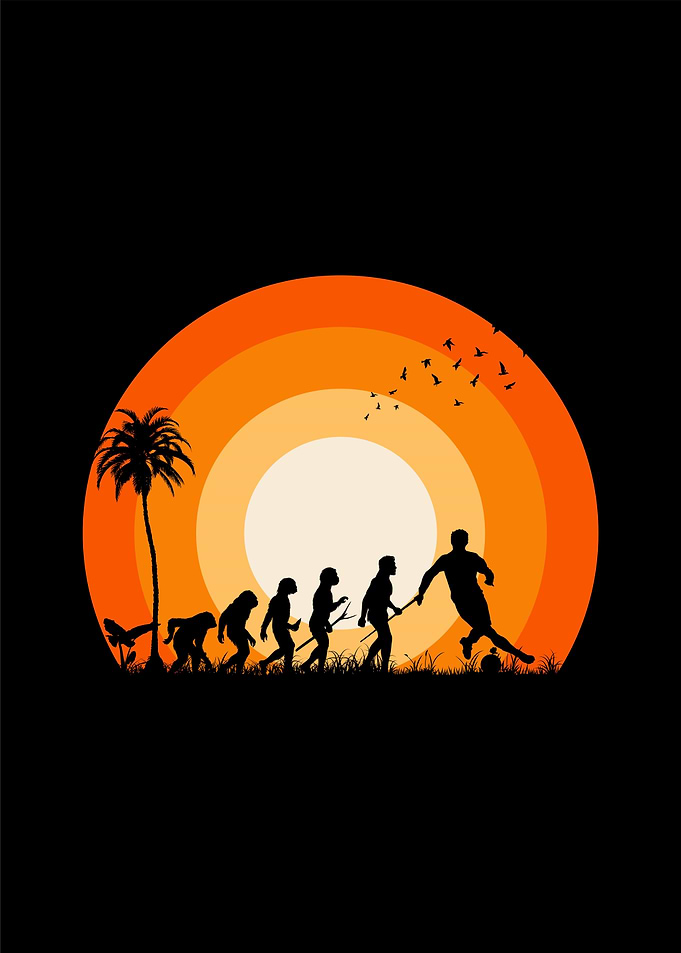 evolution of footballer