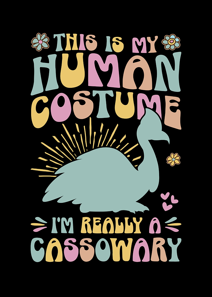 Retro Cassowary Bird