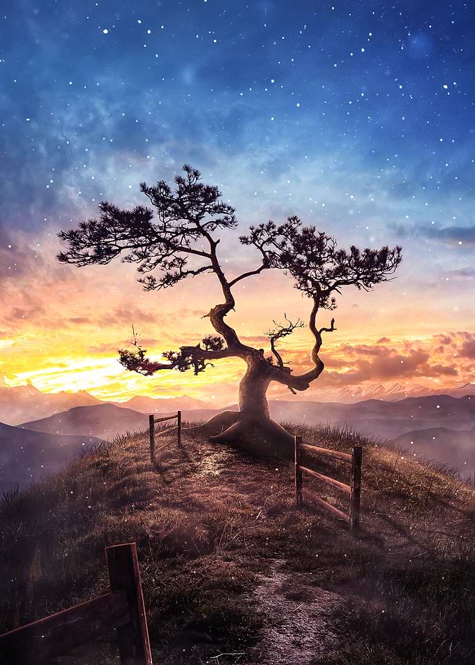 Peaceful hill