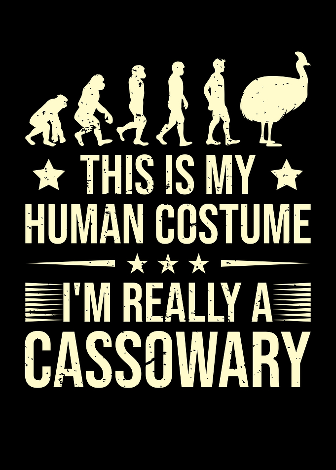 Retro Cassowary Bird