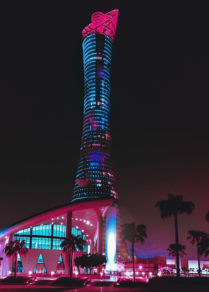 Qatar City Retro Art