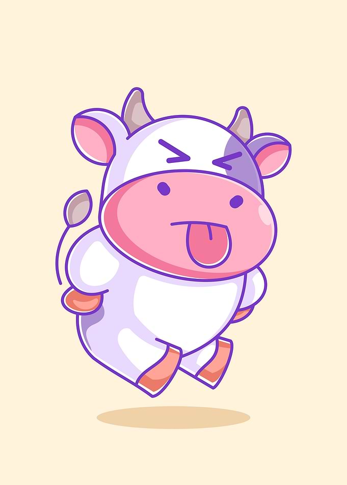 cow sticking