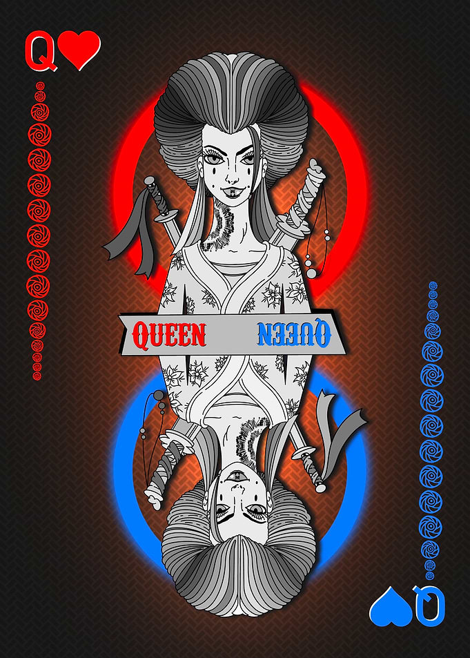 Queen of hearts card