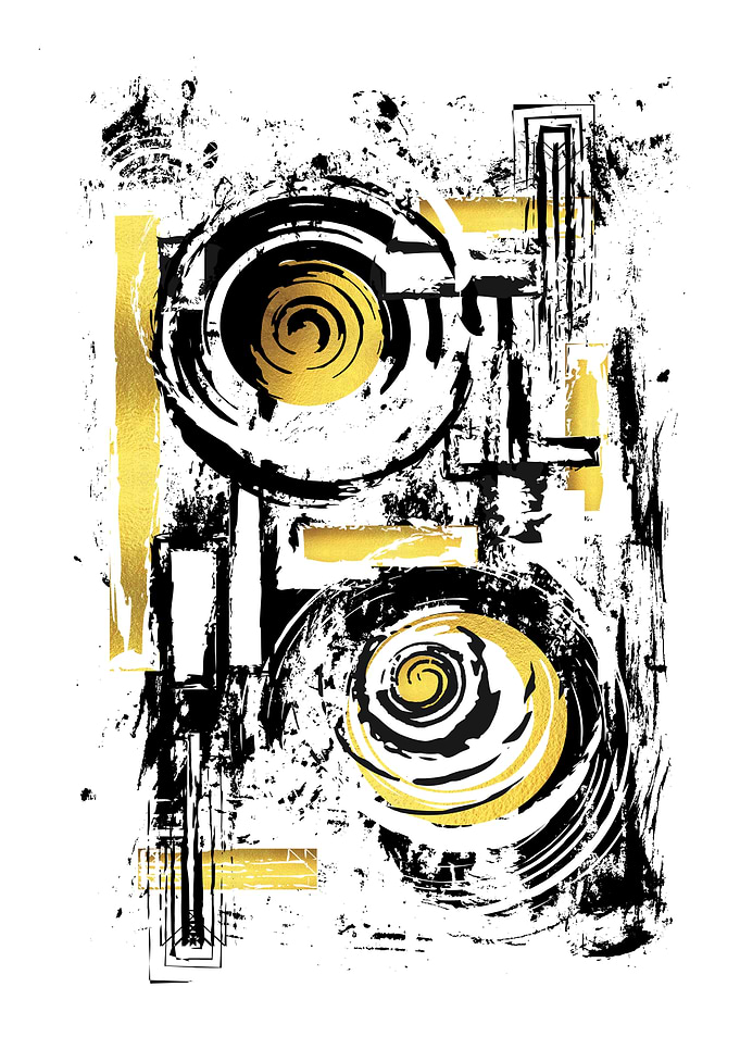 ABSTRACT ART Hard Working