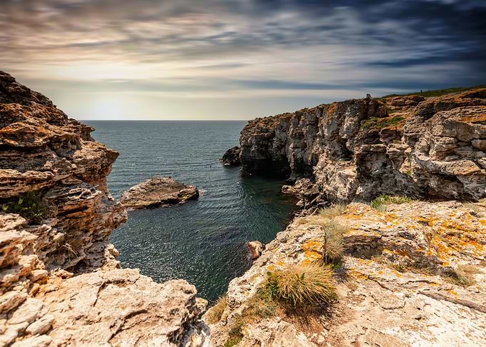 Rocky cliff, sea, Bulgaria