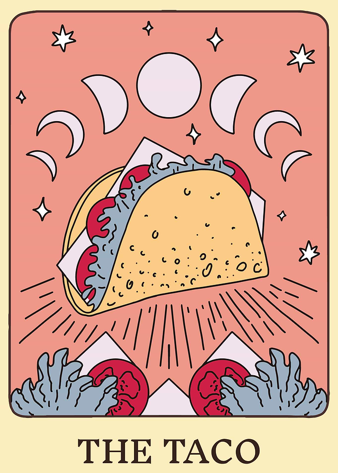 Taco Tarot Card