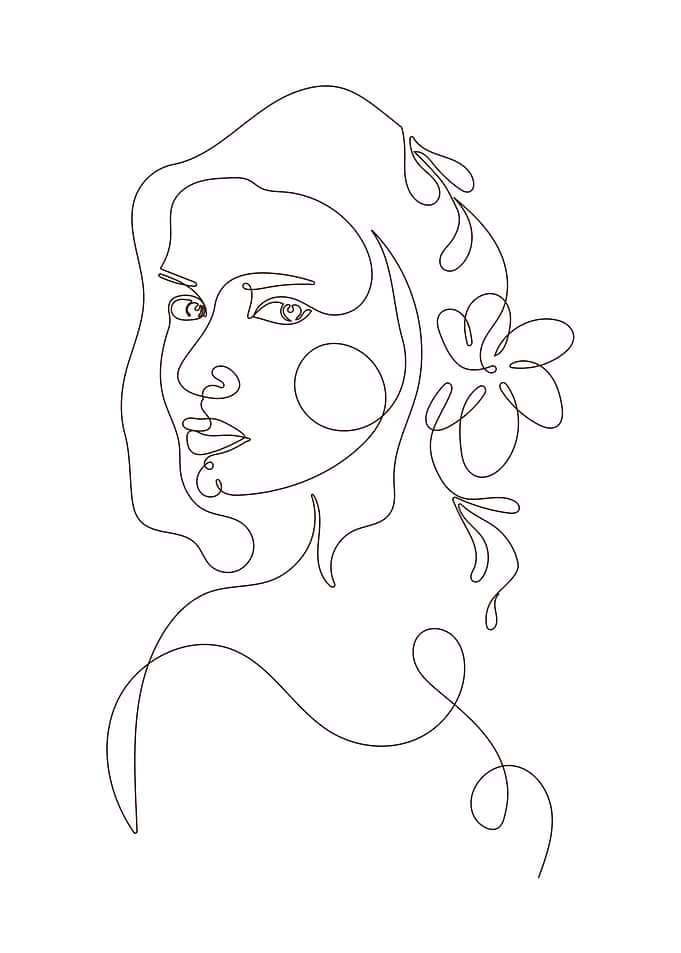 Cute woman floral head