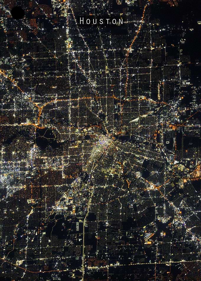 Houston at night