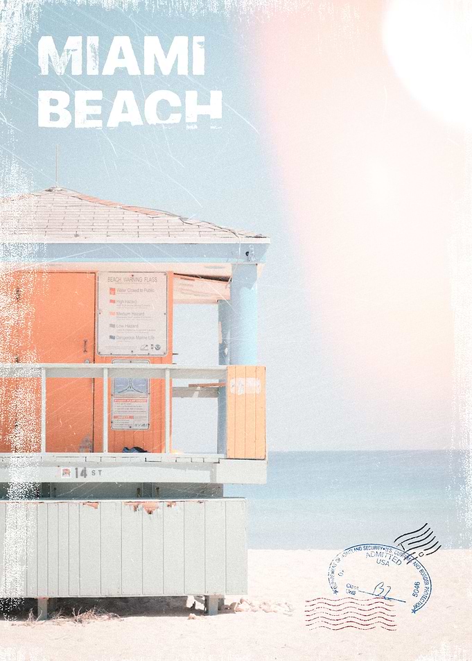 Vintage Miami Beach Poster