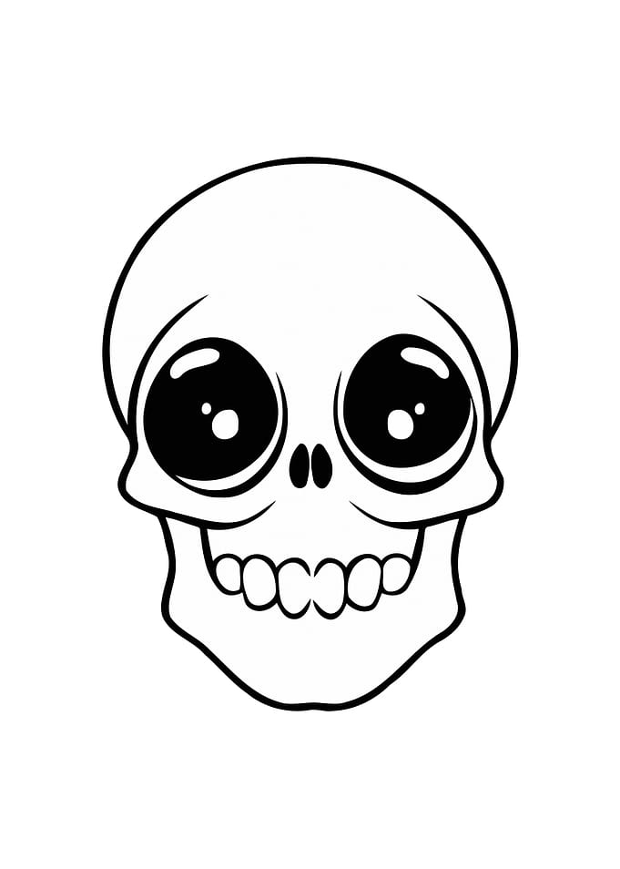 Skull happy teary kawaii e