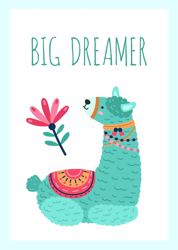 Cute Llama Minimalist
