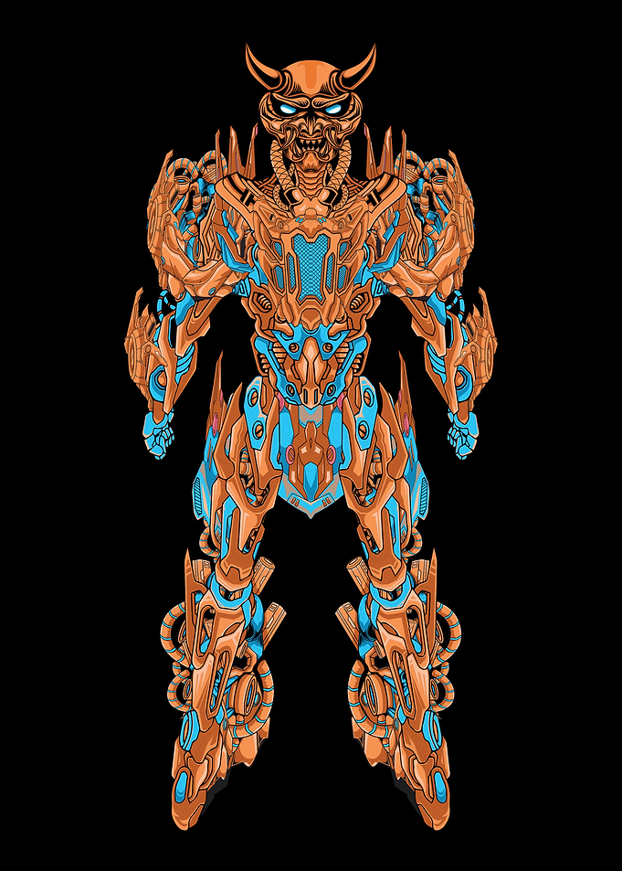 Cyborg robot knight