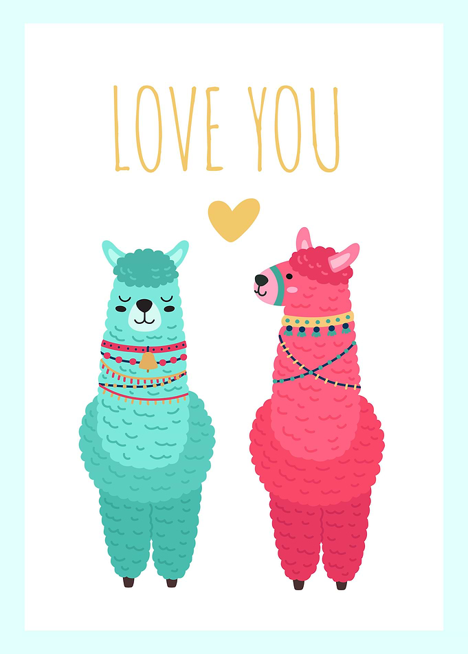 Cute Llama Minimalist