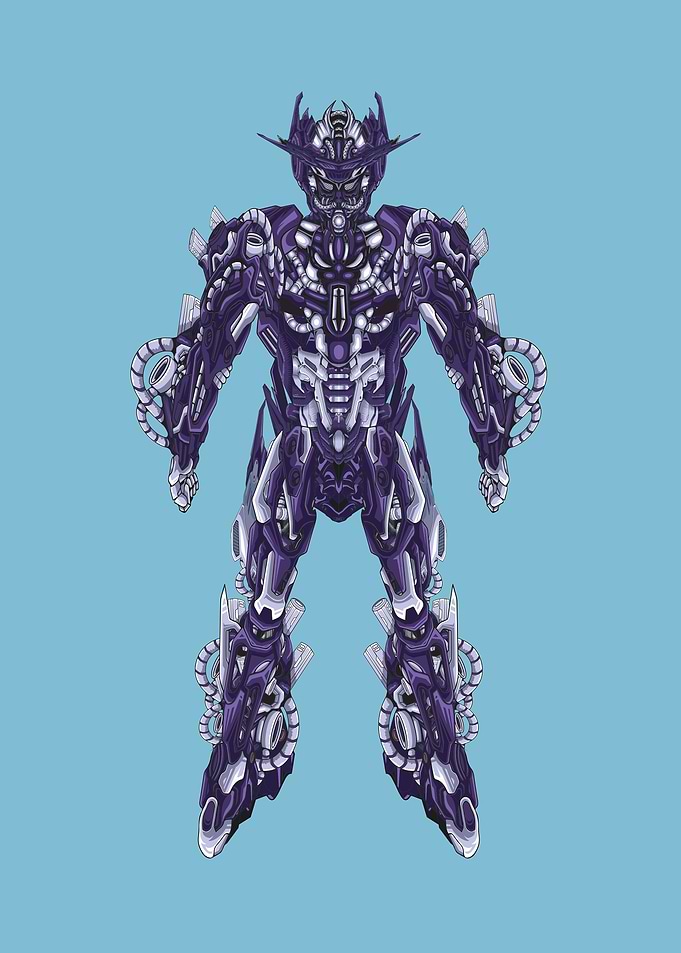 Robot knight warrior