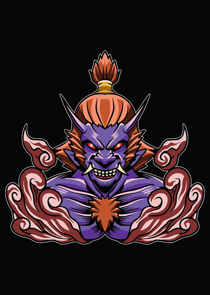 head of japanese demon