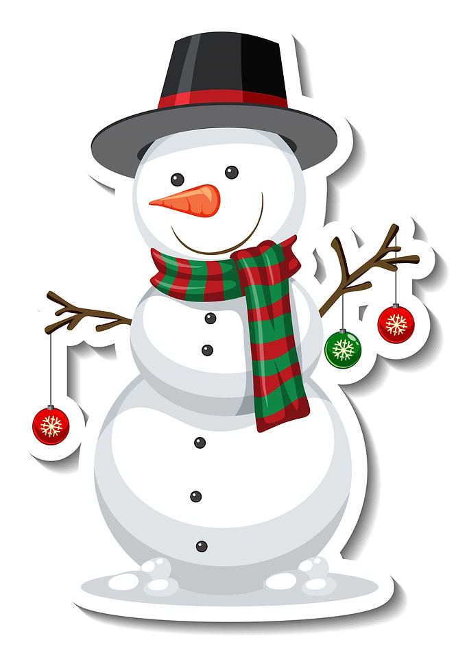 Funny Snowman Character