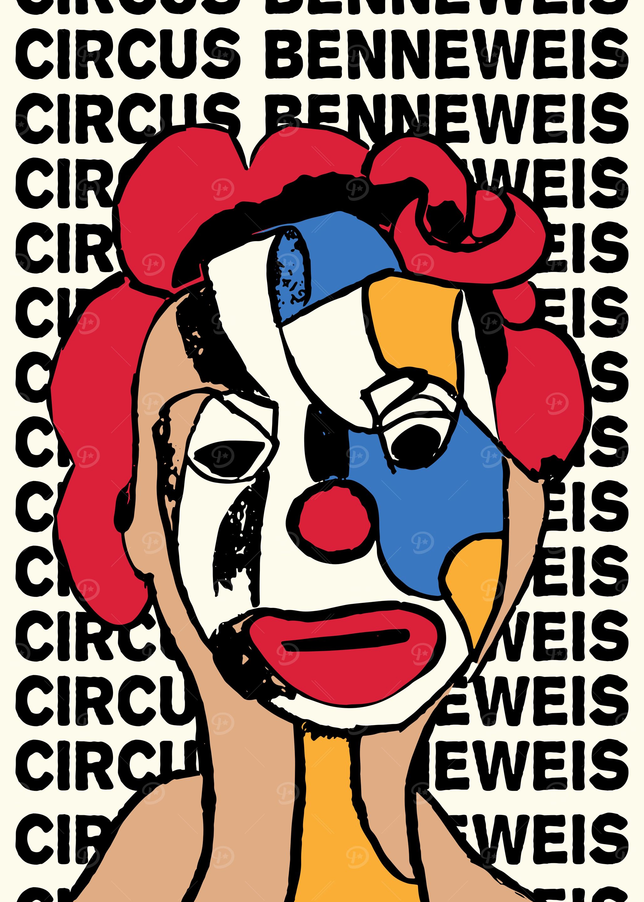 Circus Benneweis Clown Art