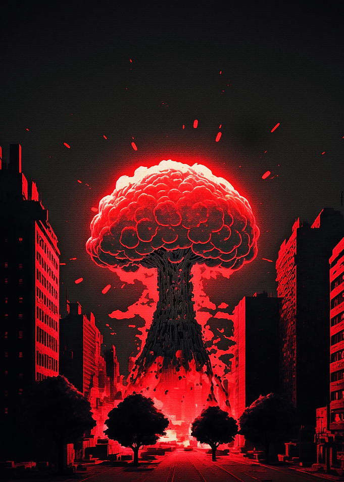 Red atomic explosion