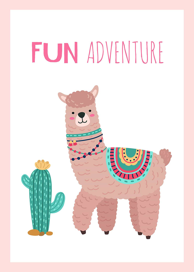 Cute Llama Minimalist